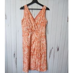 Talbot's Watercolor Silk V neck sheath dress  #115